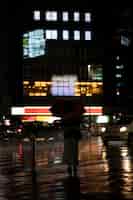 Бесплатное фото Городские загадочные огни киноэстетики