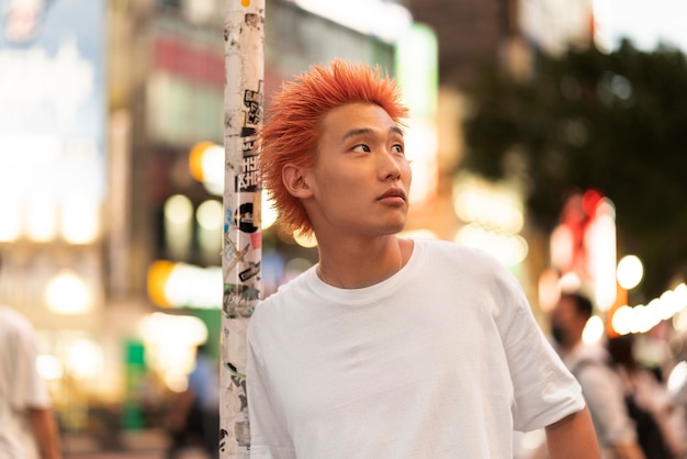 Urban portrait of young ginger man