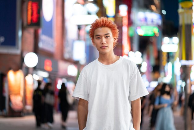 Urban portrait of young ginger man