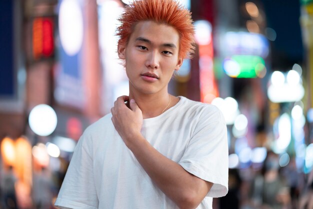 Urban portrait of young ginger man