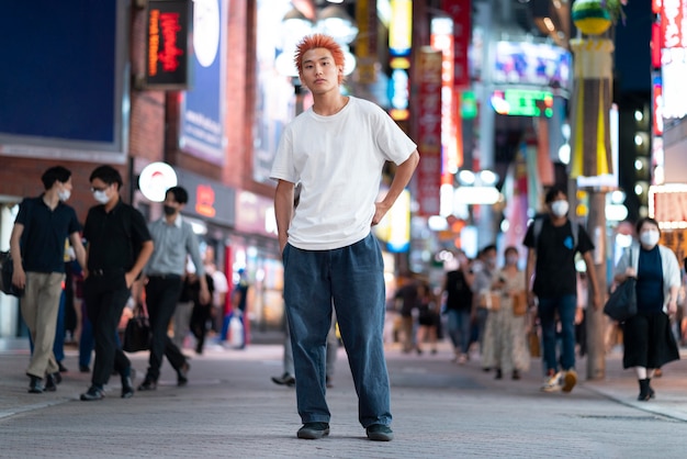 Urban portrait of young ginger man