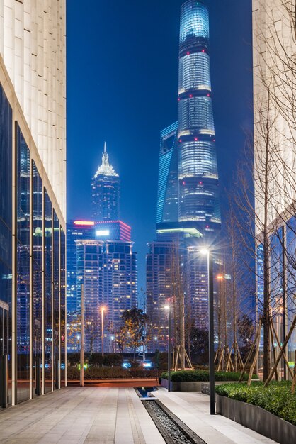 urban skyline and modern buildings