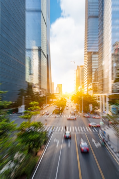 urban traffic with cityscape