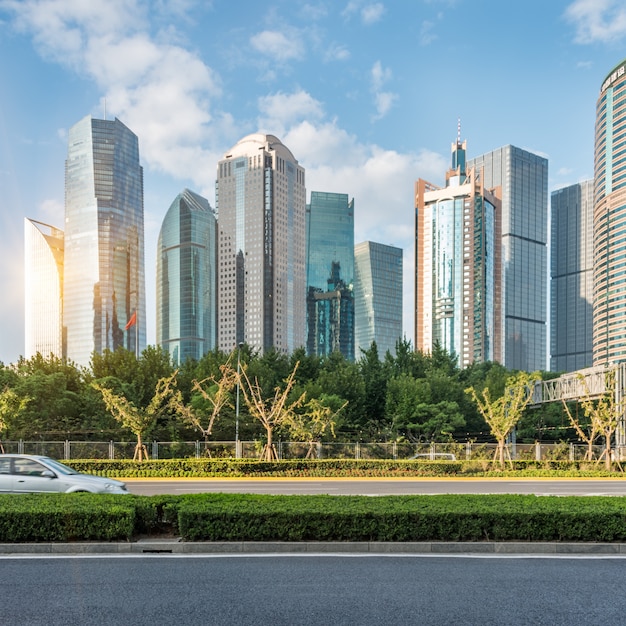 urban traffic with cityscape