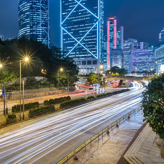 urban traffic with cityscape