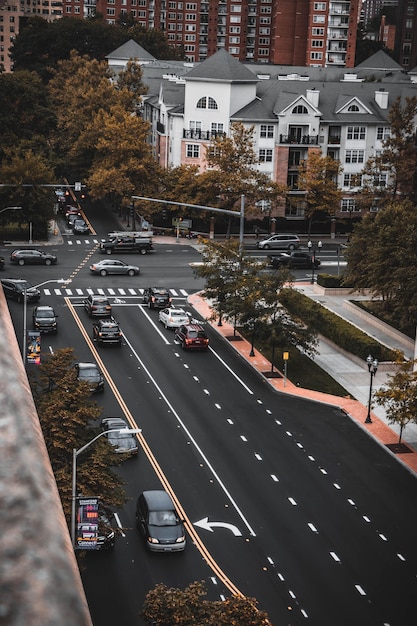 Urban view with cars on the street