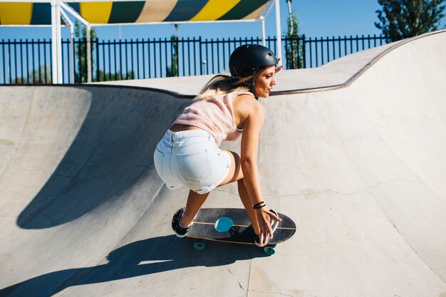 Urban woman skating