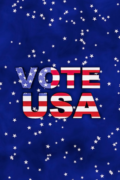 Бесплатное фото Концепция выборов сша с флагом америки