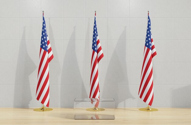 Us elections concept with america flag