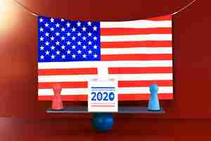 Free photo us elections concept with american flag