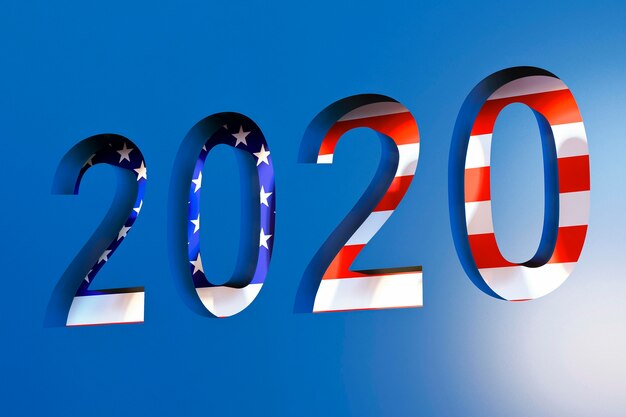 Us elections concept with american flag