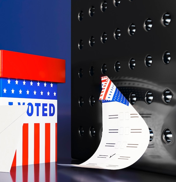 Free photo us elections vote concept with flag