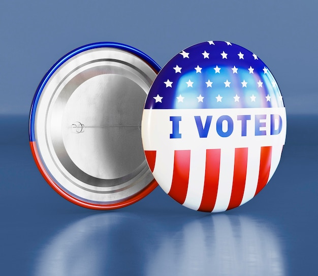 플래그와 함께 미국 선거 투표 개념