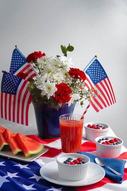 Free photo us labor day celebration with pudding