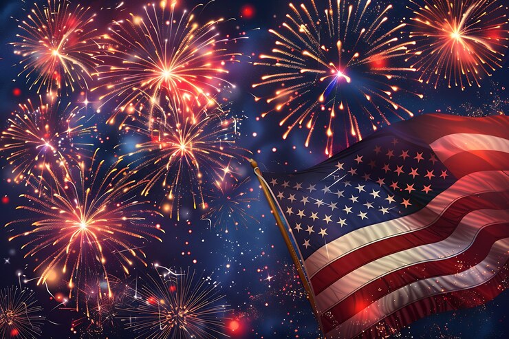 Free Photo usa independence day celebration with flag