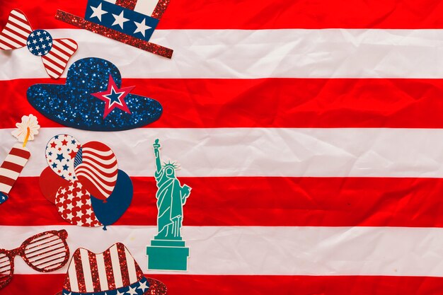 Usa independence day composition with copyspace on right