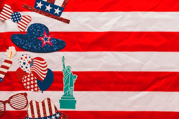 Usa independence day composition with copyspace on right