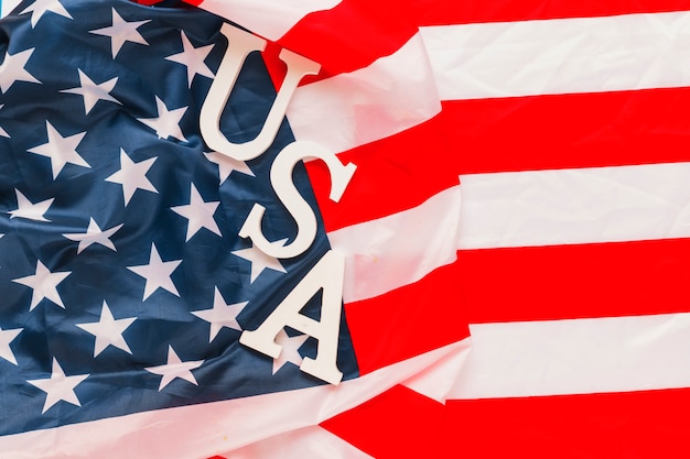 Композиция дня независимости США с символами copyspace и usa
