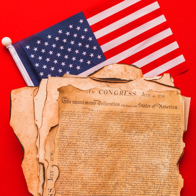 Форма дня независимости США с декларацией