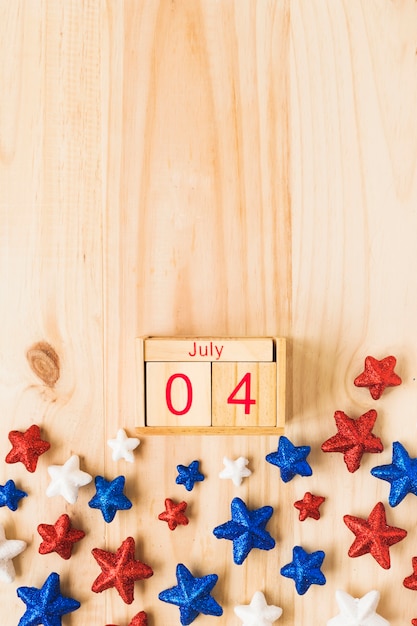 Free photo usa independence day concept with calendar