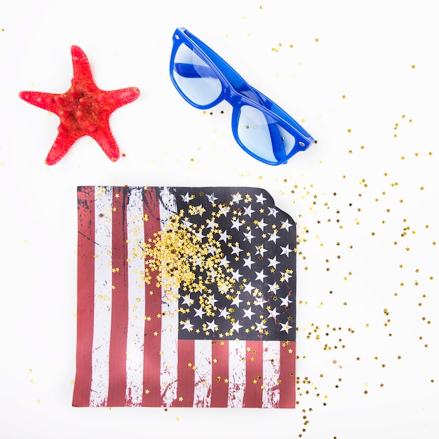 Free photo usa independence day concept with confetti