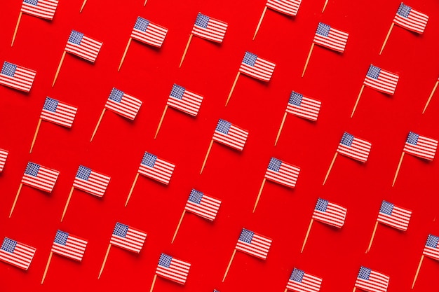 Usa independence day concept with flags pattern