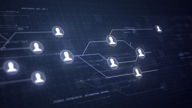 User People Network Circuit Board Link Connection Technology