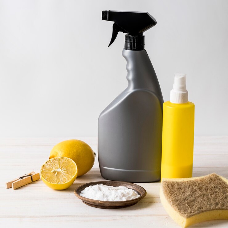 Free Photo using lemons for organic cleaning house products