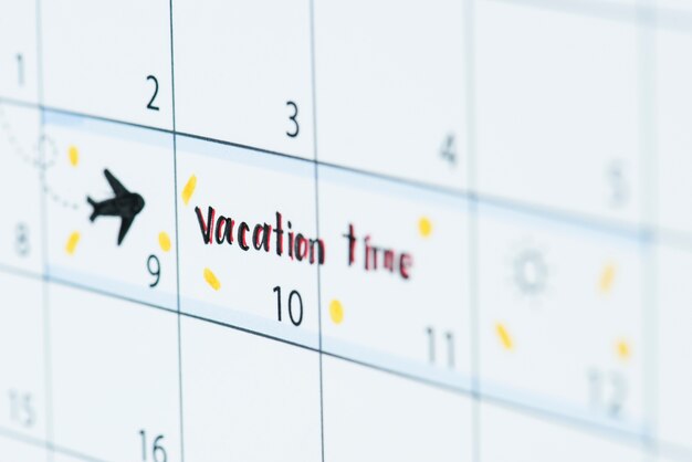 Vacation calendar reminder