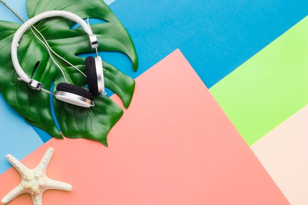 Vacation concept with headphones