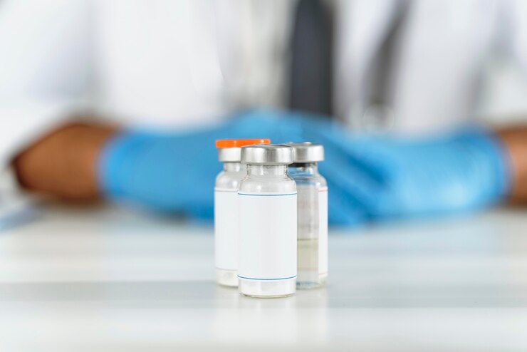 Free Photo vaccine recipients composition on table