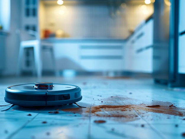 Free photo vacuum cleaner tackling heavily soiled floor