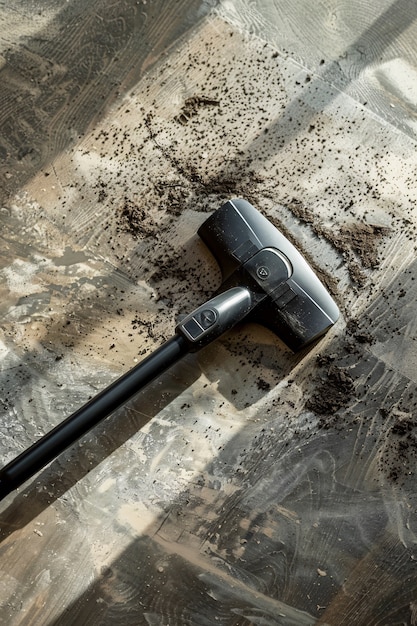 Free photo vacuum cleaner tackling heavily soiled floor