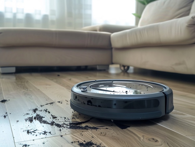 Free photo vacuum cleaner tackling heavily soiled floor