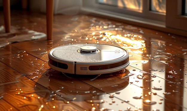 Free photo vacuum cleaner tackling heavily soiled floor