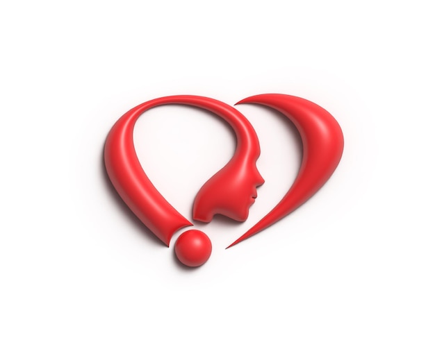День Святого Валентина Сердце 3D иллюстрации Дизайн.