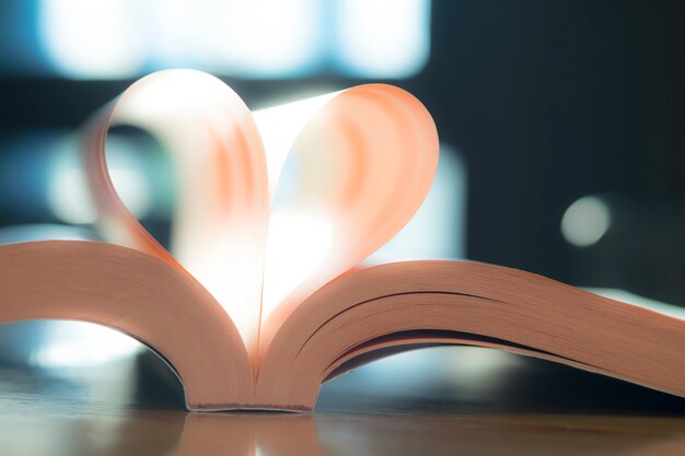valentine page heart white symbol novel