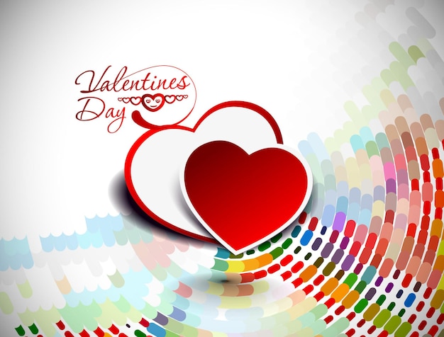 Free photo valentine's day heart background, vector illustration.