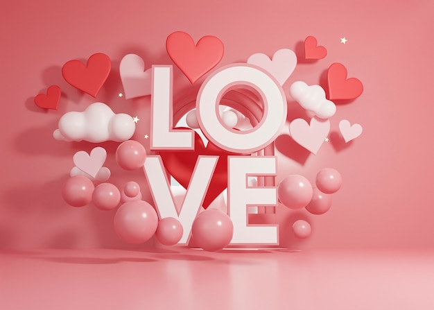 Valentine's day sales with love text