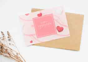 Free photo valentines card with envelope