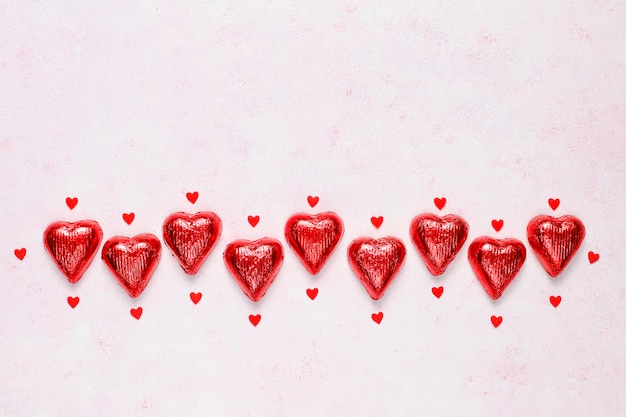 Free photo valentines day background top view