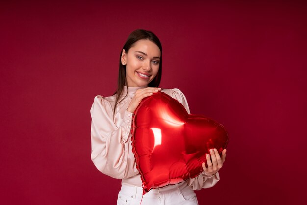 Valentines day celebration with balloons