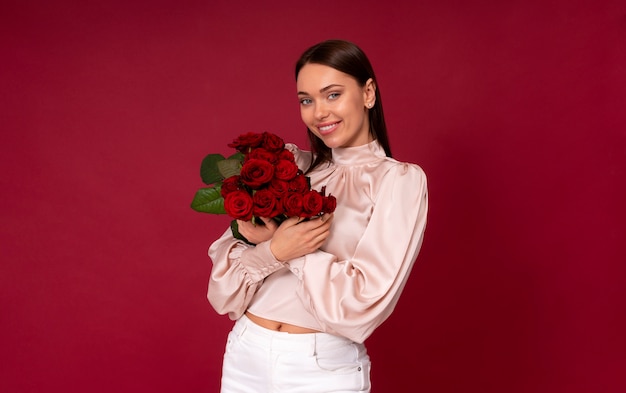 Празднование Дня святого Валентина с розами