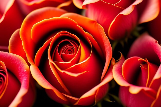 valentines day A closeup of a bouquet of red roses