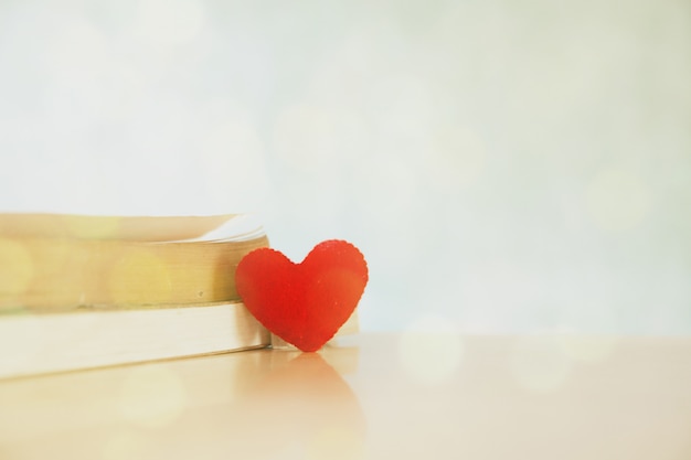 Valentines day concept. Heart of the book. Greeting cards.