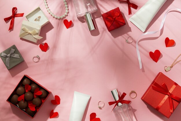 Valentines day still life design