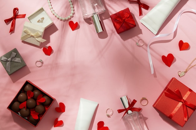 Valentines day still life design