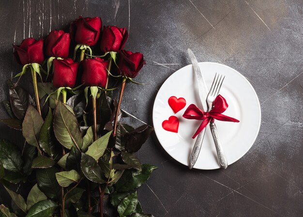 Valentines day table setting romantic dinner marry me wedding engagement