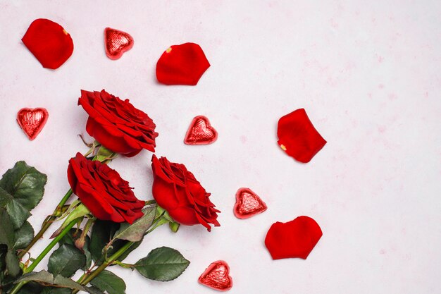 День Святого Валентина, открытка на день Святого Валентина с розами