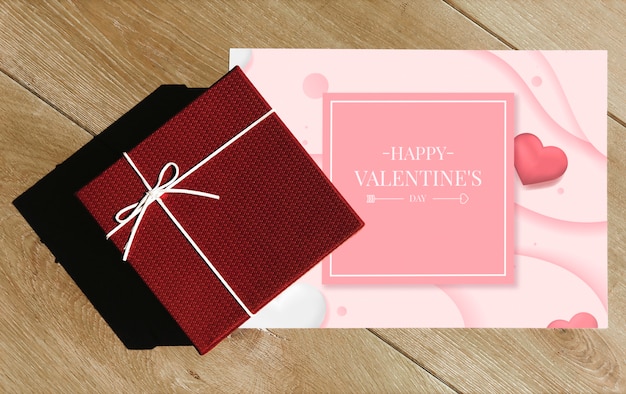 San valentino regalo a sorpresa e carta